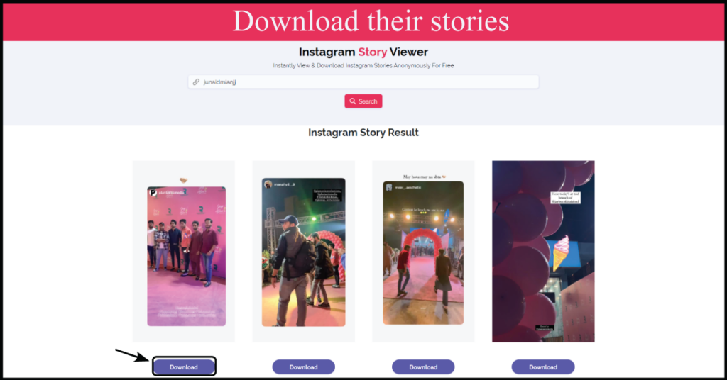 download insatgram stories
