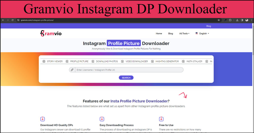 Gramvio Instagram DP Downloader: