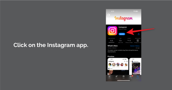 Click on the Instagram app.
