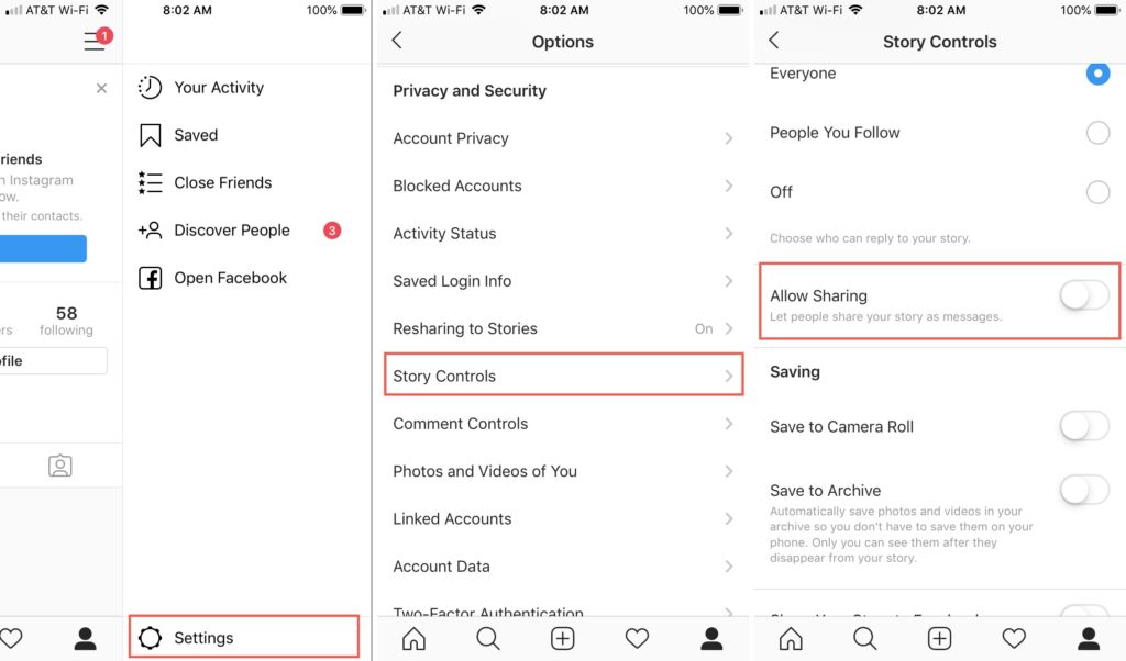 DISABLE SHARING OF YOUR POSTS TO STORIES?