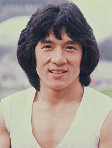  In an old headshot Jackie Chan 