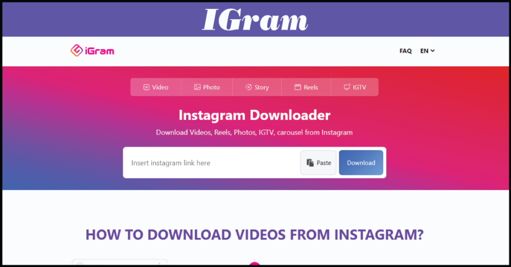 IGram instagram mp4 reels Downloader
