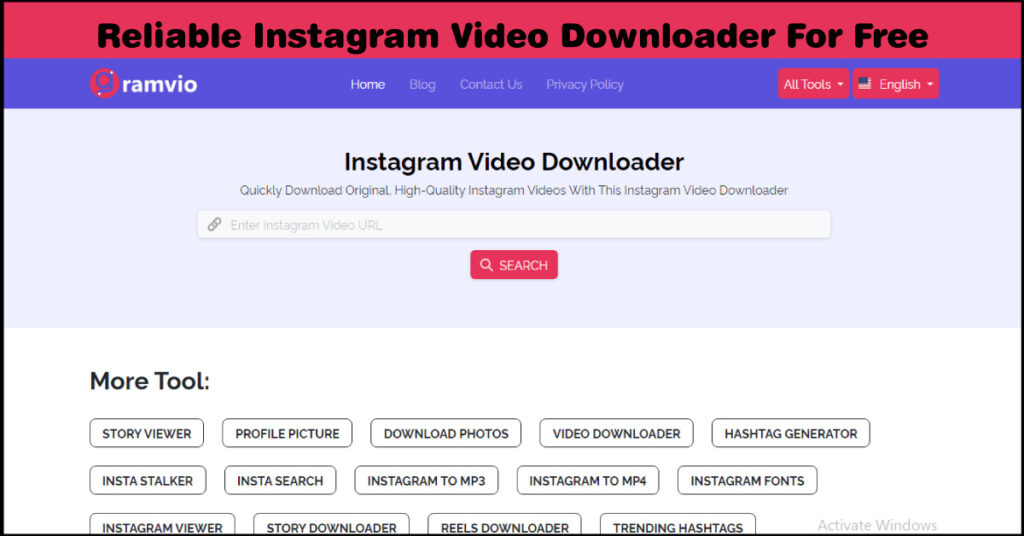 Reliable Instagram Video Downloader For Free